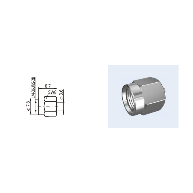 SMA موصلات الكابلات شبه الصلبة المستقيمة