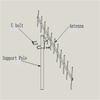 مهنة GSM yagi هوائي مع n أنثى لـ GL8090V-14