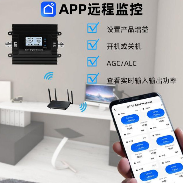 معزز إشارة ذكي مزدوج النطاق عالي الكسب