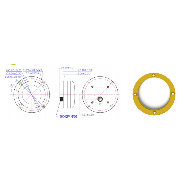 RHCP هوائي عالي الدقة